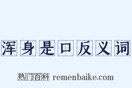 浑身是口反义词是什么意思的图片